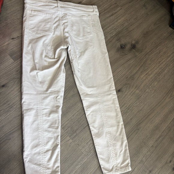 Banana Republic Ivory Corduroy Skinny Pants Mid Rise Women’s Sz 31 Zipper Ankle - Picture 2 of 8